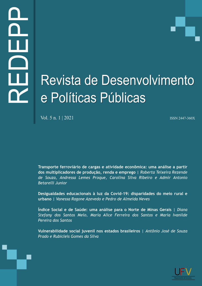 					Visualizar v. 5 n. 1 (2021): Revista de Desenvolvimento e Políticas Públicas [ISSN: 2447-360X]
				