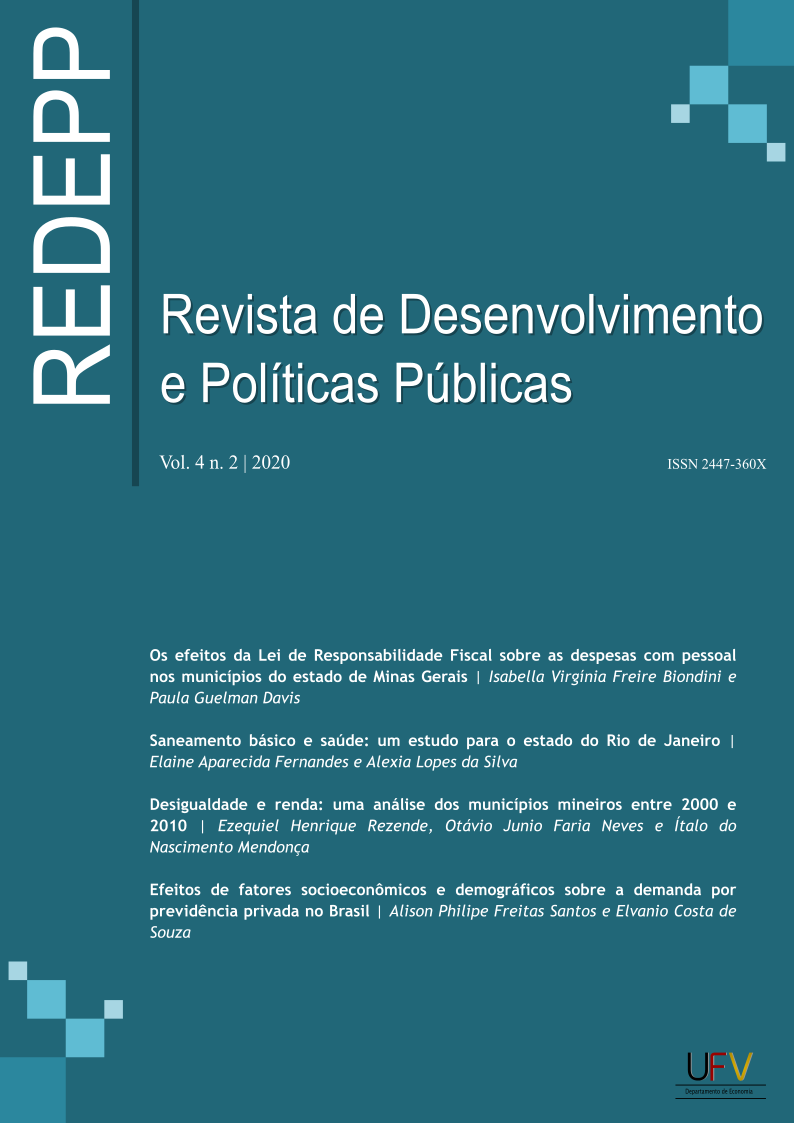 					Visualizar v. 4 n. 2 (2020): Revista de Desenvolvimento e Políticas Públicas [ISSN: 2447-360X]
				